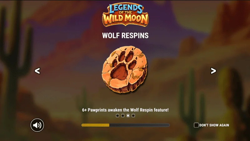 Legends of the Wild Moon - hovedskærmen med hjulene